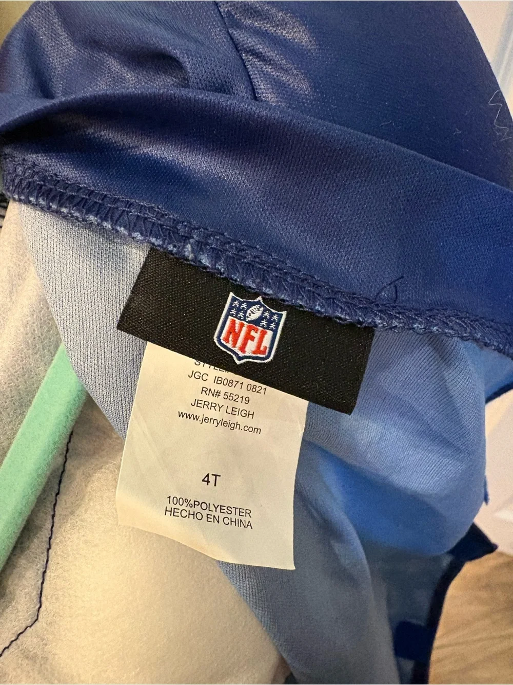 NFL Kids One-Piece Bodysuit in Blue and White 4T